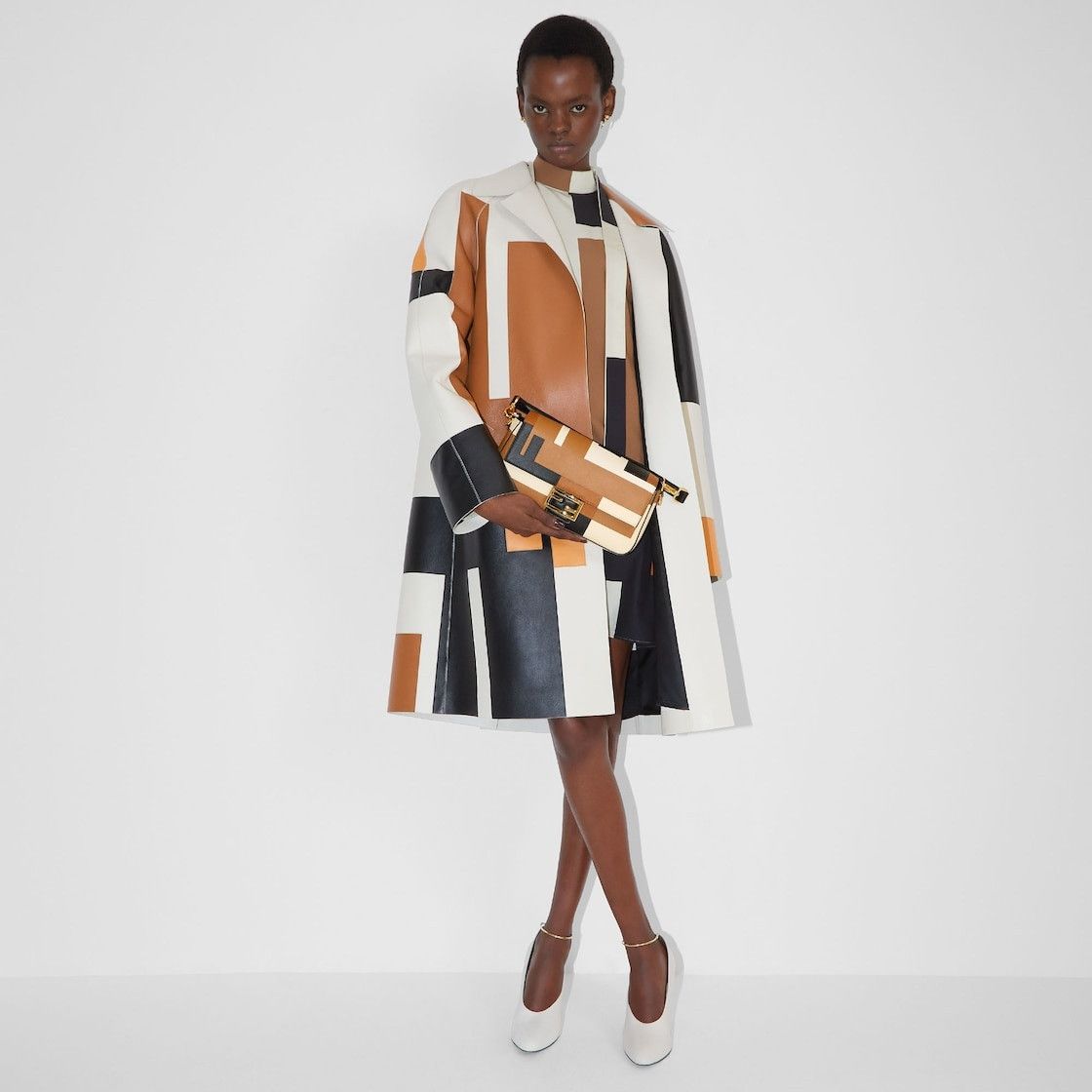 Fendi o1s1wg110225 Overcoat in Multicolor Size XXL / US 16-18 / IT 52-54 - 3 Thumbnail