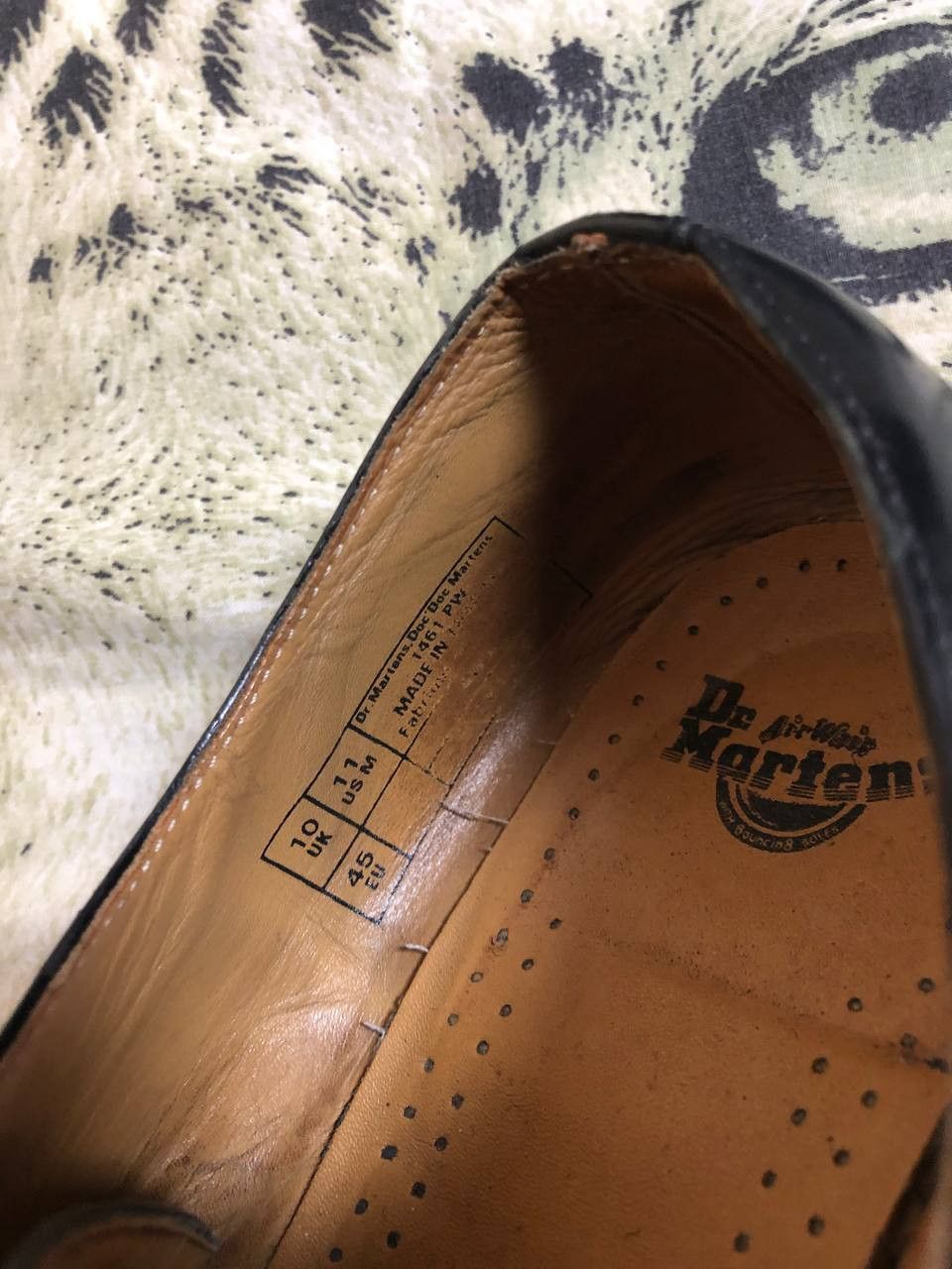 Dr. Martens Dr Martens Black Leather Derby Lace Up Work Smart Shoes Size US 12 / EU 45 - 3 Thumbnail
