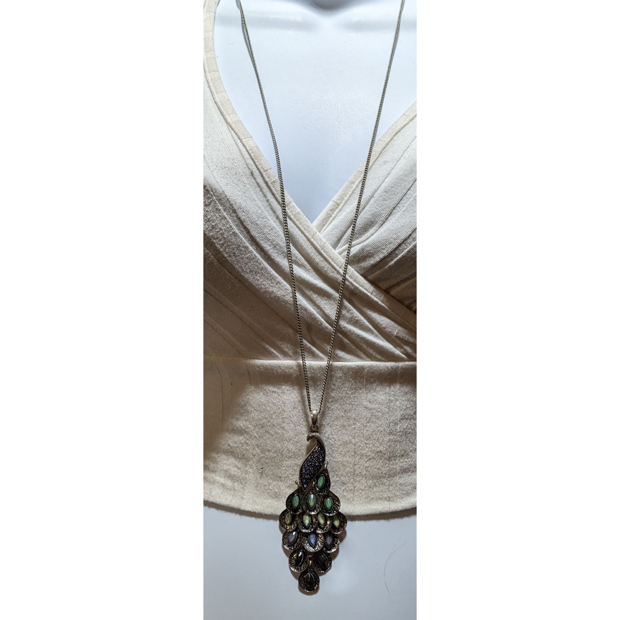 Other Blue Bohemian Peacock Necklace Size ONE SIZE - 4 Thumbnail