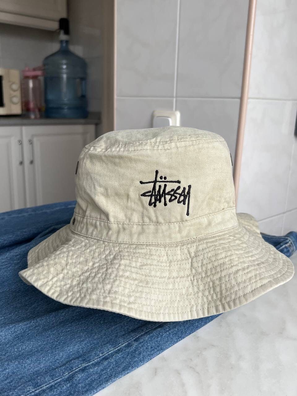 90s Vintage Stussy Skatebording Bucket Hat Safari Skategang STUSSY