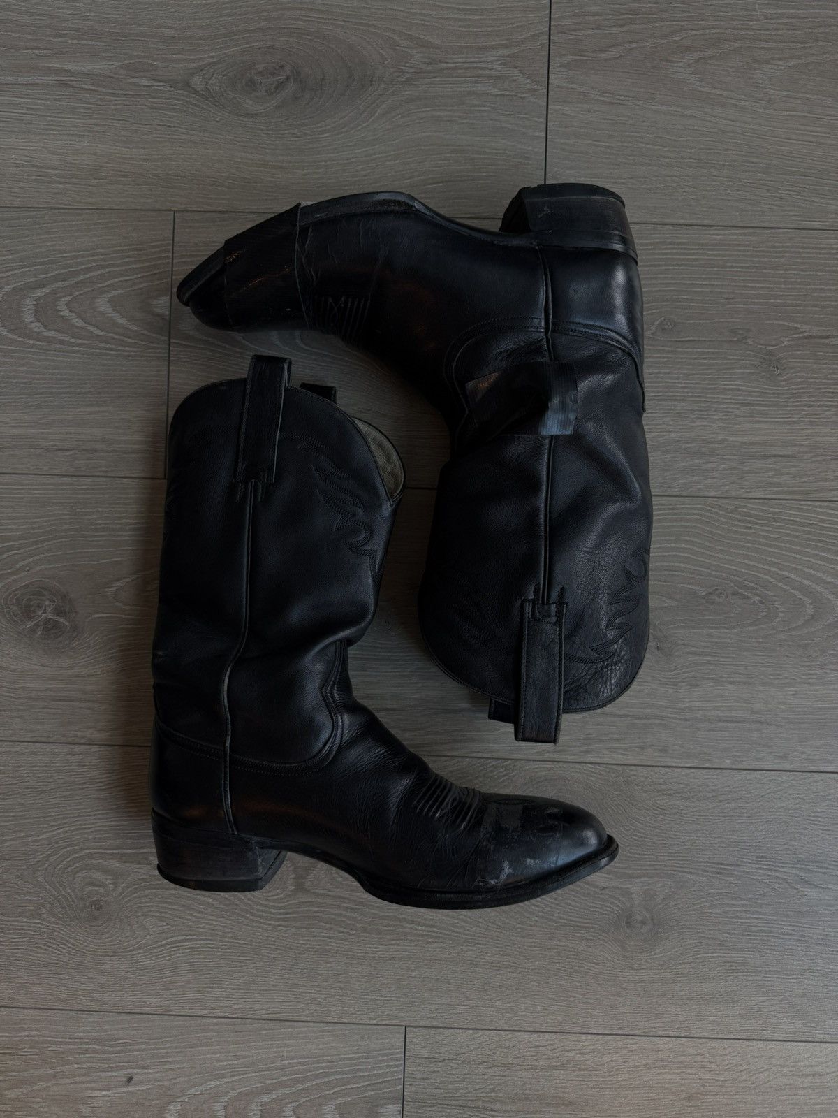 Vintage Vintage Black Cowboy boots Size US 9 / EU 42 - 2 Thumbnail