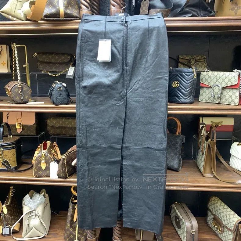 Balenciaga Balenciaga Leather Skirt Size 33" - 1 Thumbnail