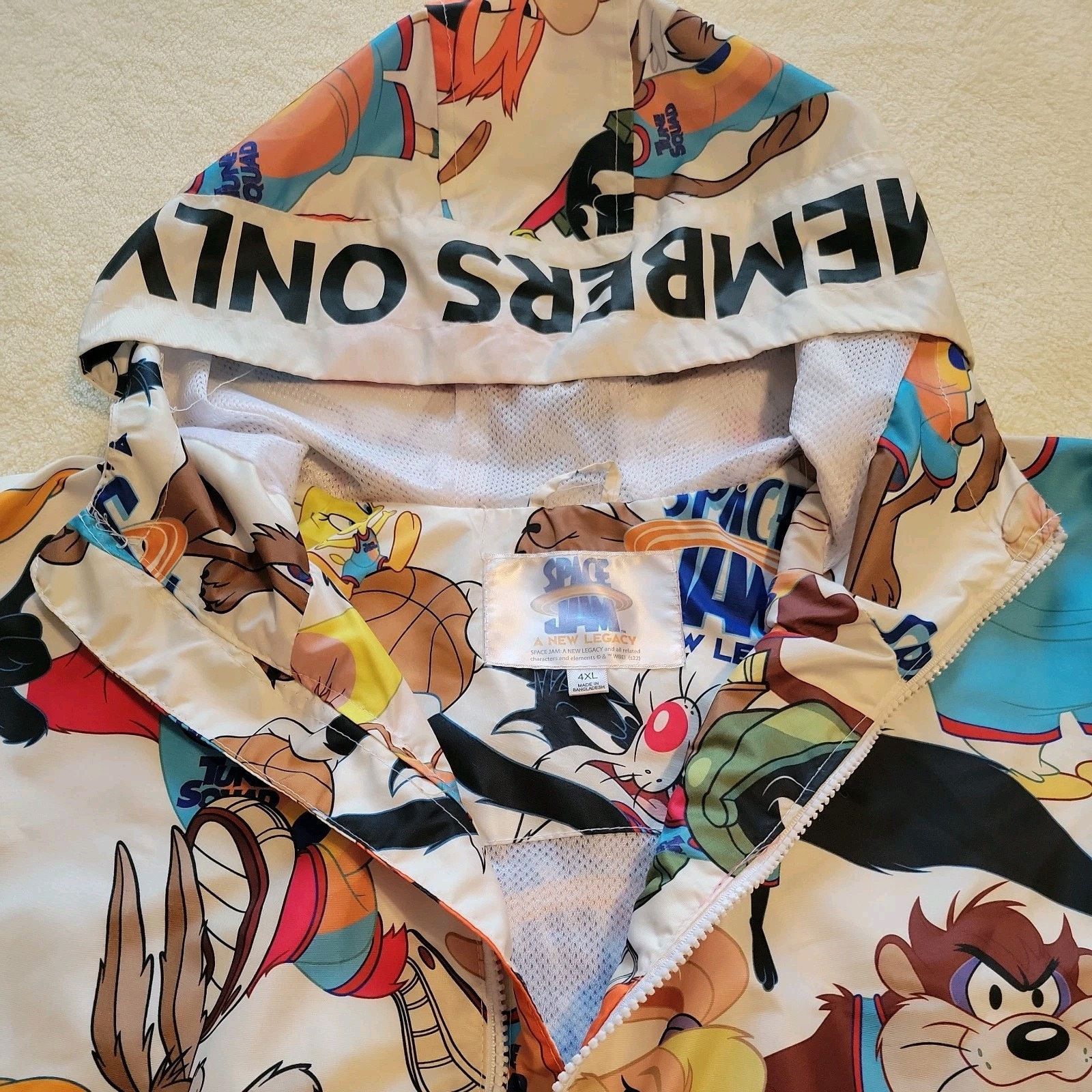 Members Only MEMBERS ONLY Jacket Space Jam Looney Tune Squad Hoodie Sz 4X Size US XXL / EU 58 / 5 - 3 Thumbnail