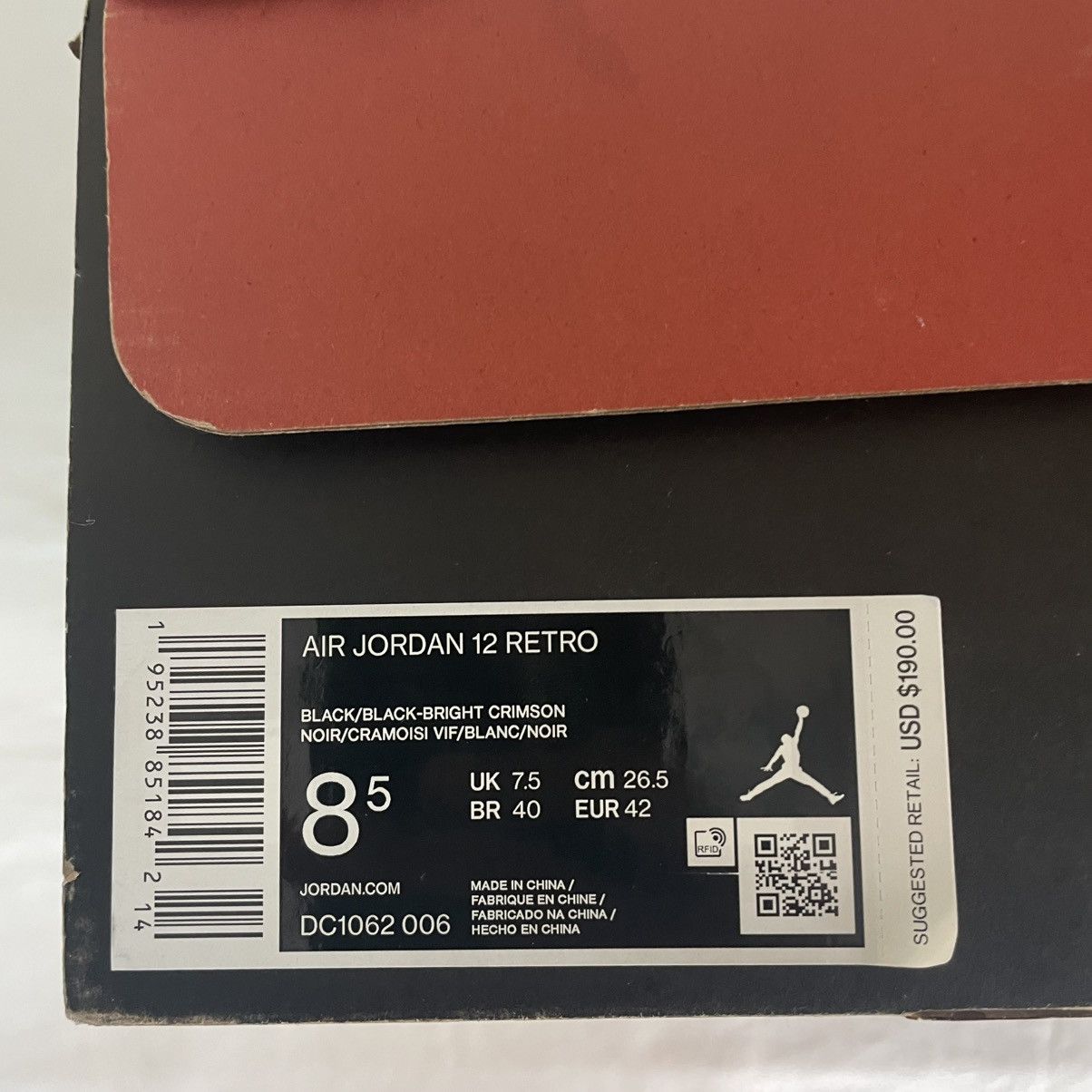 Jordan Brand × Nike Nike Air Jordan 12 Retro Utility Black Grind Mens Size 8.5 Size US 8.5 / EU 41-42 - 10 Thumbnail
