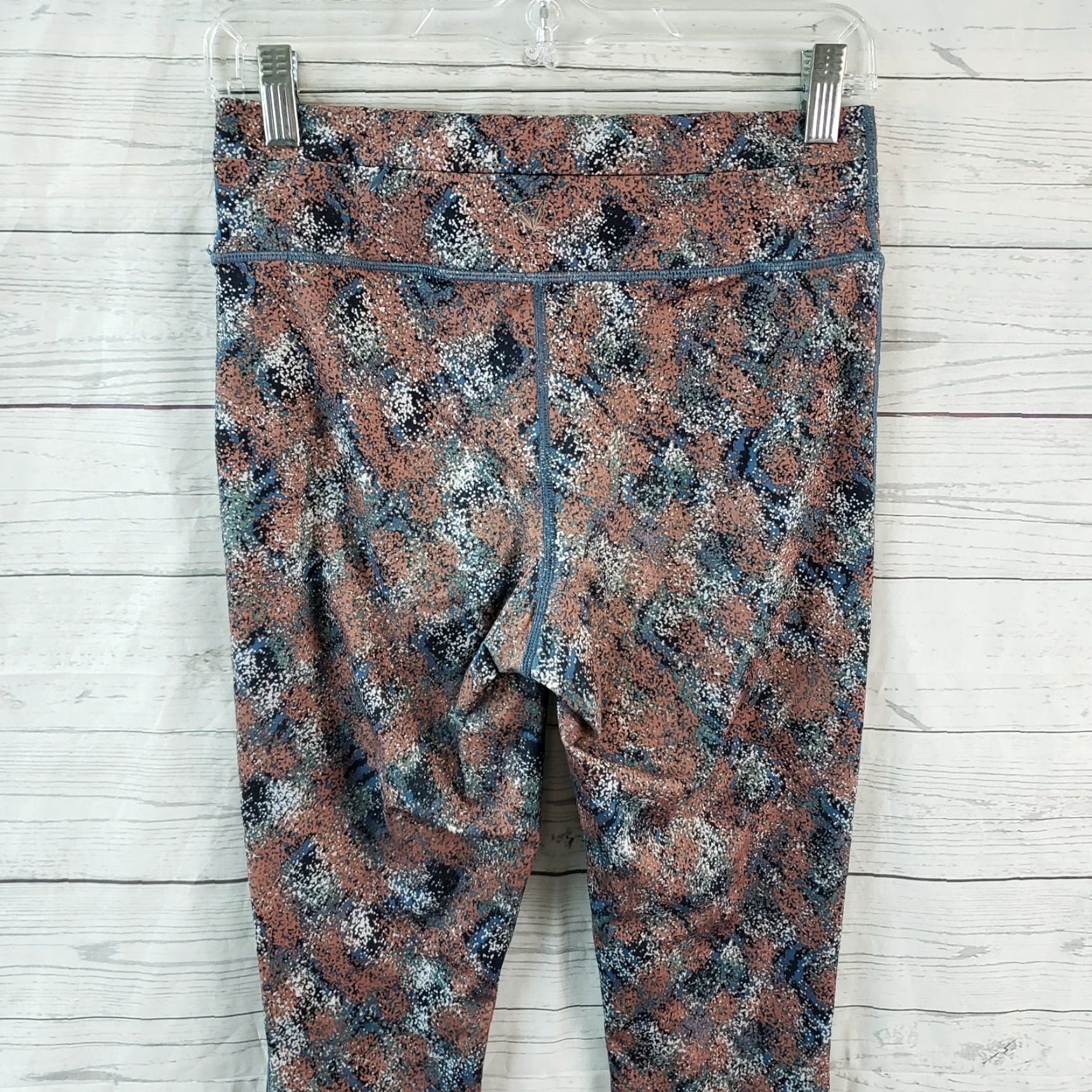 Vintage Carve Designs Leggings Womens Sz Small Blue Brown Mid Rise Size 28" / US 6 / IT 42 - 4 Thumbnail