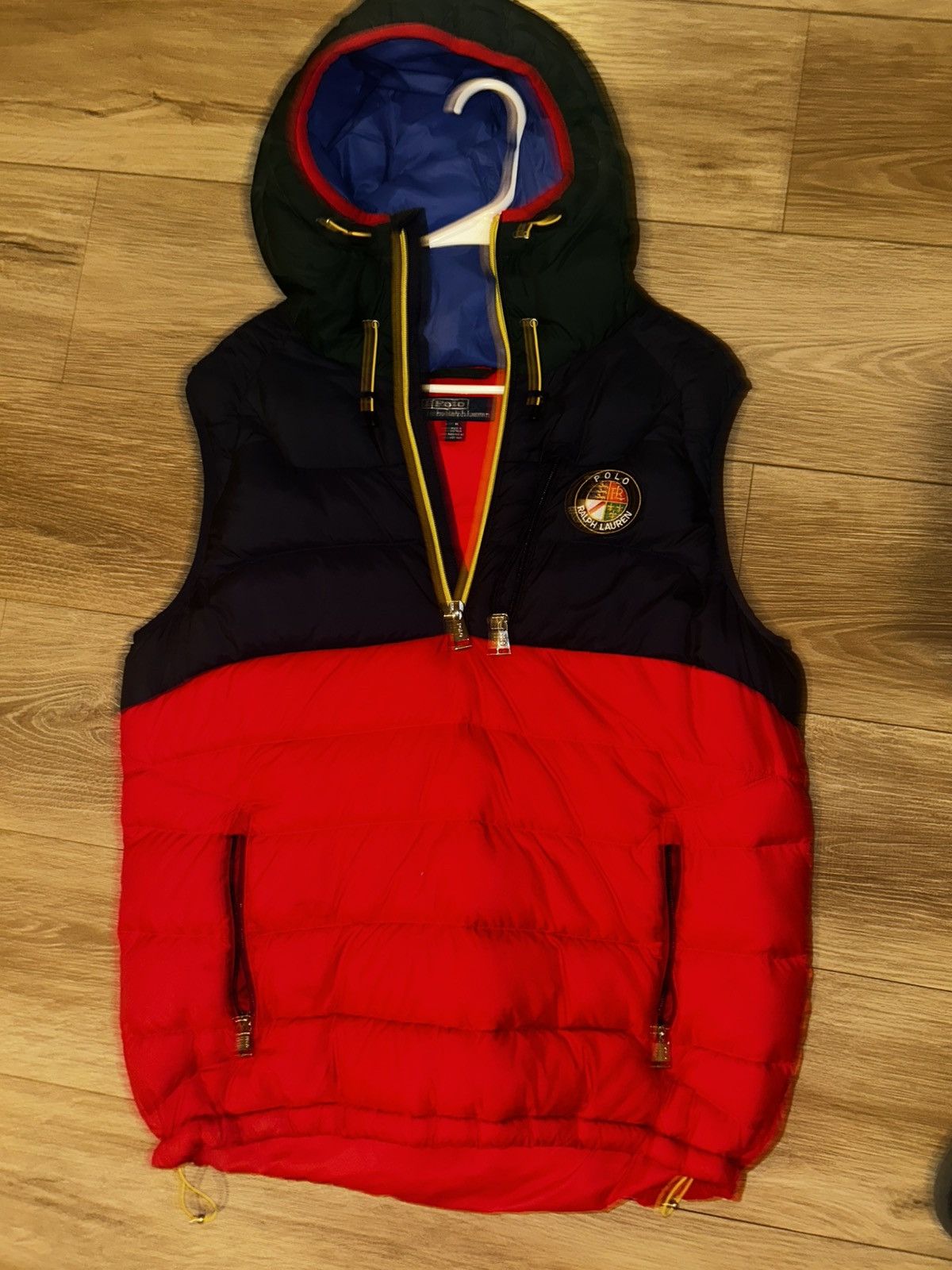 Polo Ralph Lauren Polo Ralph Lauren Big CrestCookie Patch Hooded Pullover vest Size US M / EU 48-50 / 2 - 2 Thumbnail