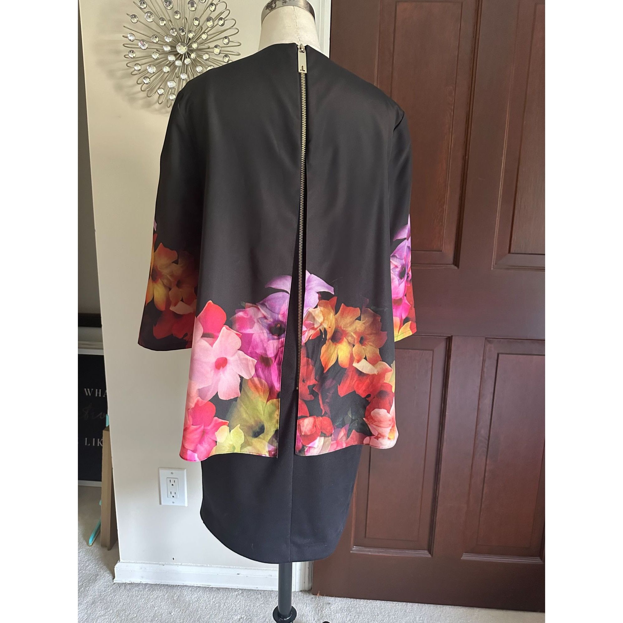 Ted Baker Ted Baker London Women's 'Cadie' Floral Print Popover Tunic Size XS / US 0-2 / IT 36-38 - 3 Thumbnail