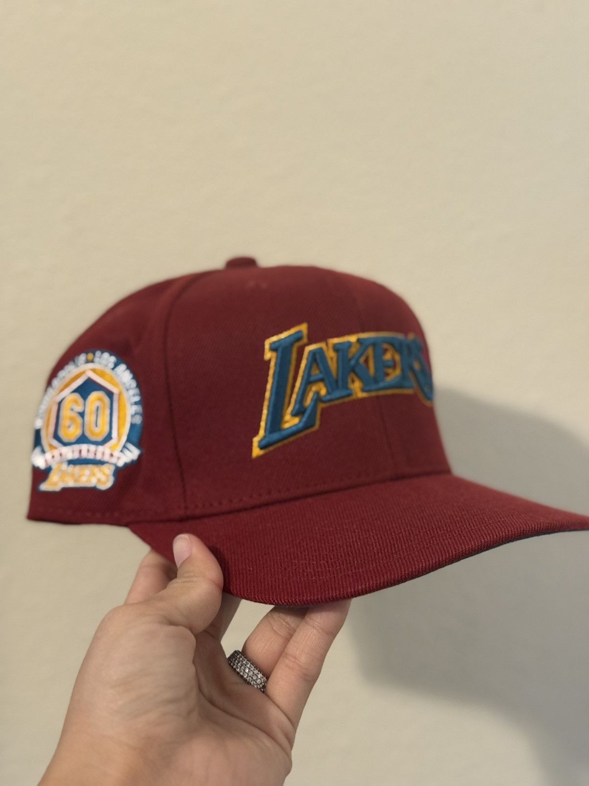 Mitchell & Ness Lakers fitted size 7 1/8 Size ONE SIZE - 1 Thumbnail