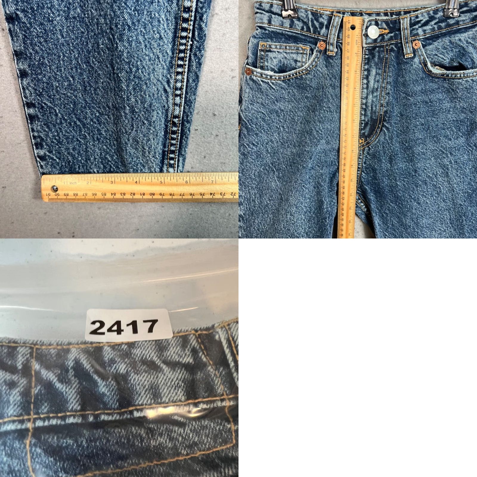 Zara Zara Jeans Womens 4 Blue Denim High-Waisted Tapered 5-Pocket Regular Inseam 27 in Vintage No 90s Theme Mens Womens Girls Size 27" / US 4 / IT 40 - 8 Thumbnail