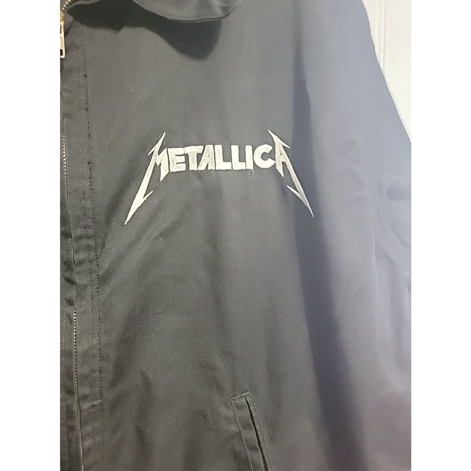 Bravado METALLICA Metalli'Fukin'ca Embroidered Mens Work Jacket Full Zip Bomber Jacket Size L Black Size US L / EU 52-54 / 3 - 2 Thumbnail