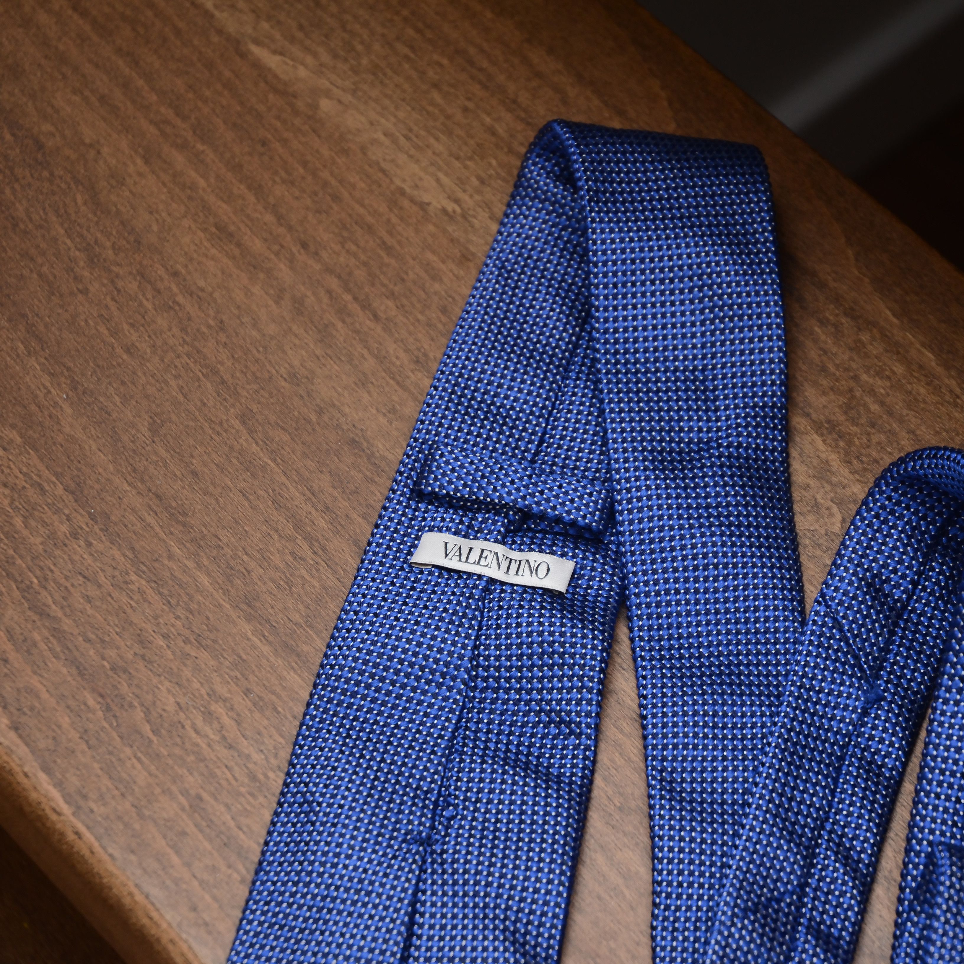 Valentino VALENTINO Cravatte Micro Printed Boho Silk Luxury Neck Tie Size ONE SIZE - 5 Thumbnail