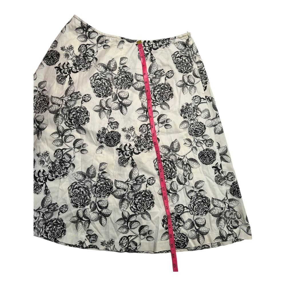 Designer Apostrophe l Beige & Black Floral Knee Length Skirt 8 Size 30" / US 8 / IT 44 - 5 Thumbnail