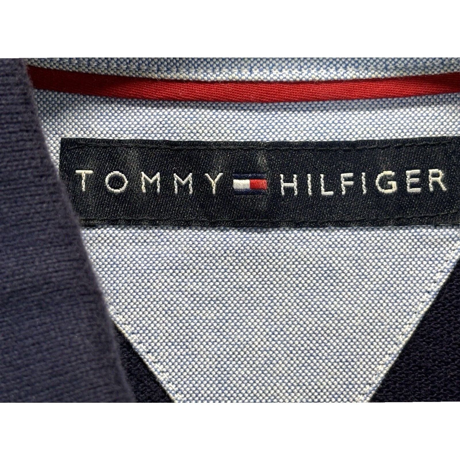 Tommy Hilfiger VINTAGE Tommy Hilfiger Polo Short Sleeve Small Navy Blue USA Flag Embroidery Mens 90s Cotton Golf Football Size US S / EU 44-46 / 1 - 4 Thumbnail