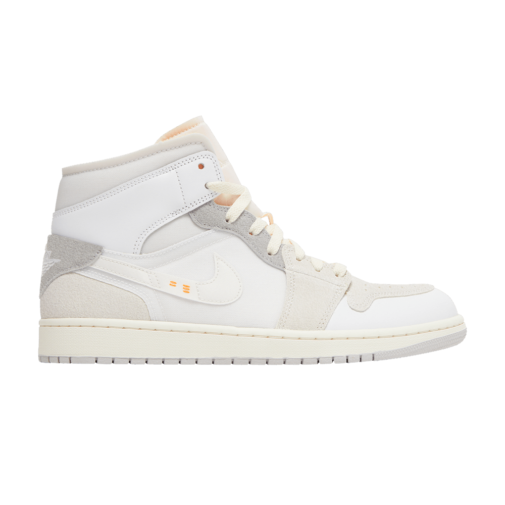 image of Air Jordan 1 Mid Se Inside Out Shoes in White, Men's (Size 12)
