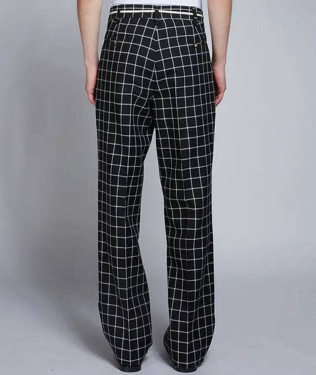 Marni o1w1db10125 Checkered Shoelace Belted Pants in Black Size US 32 / EU 48 - 3 Thumbnail
