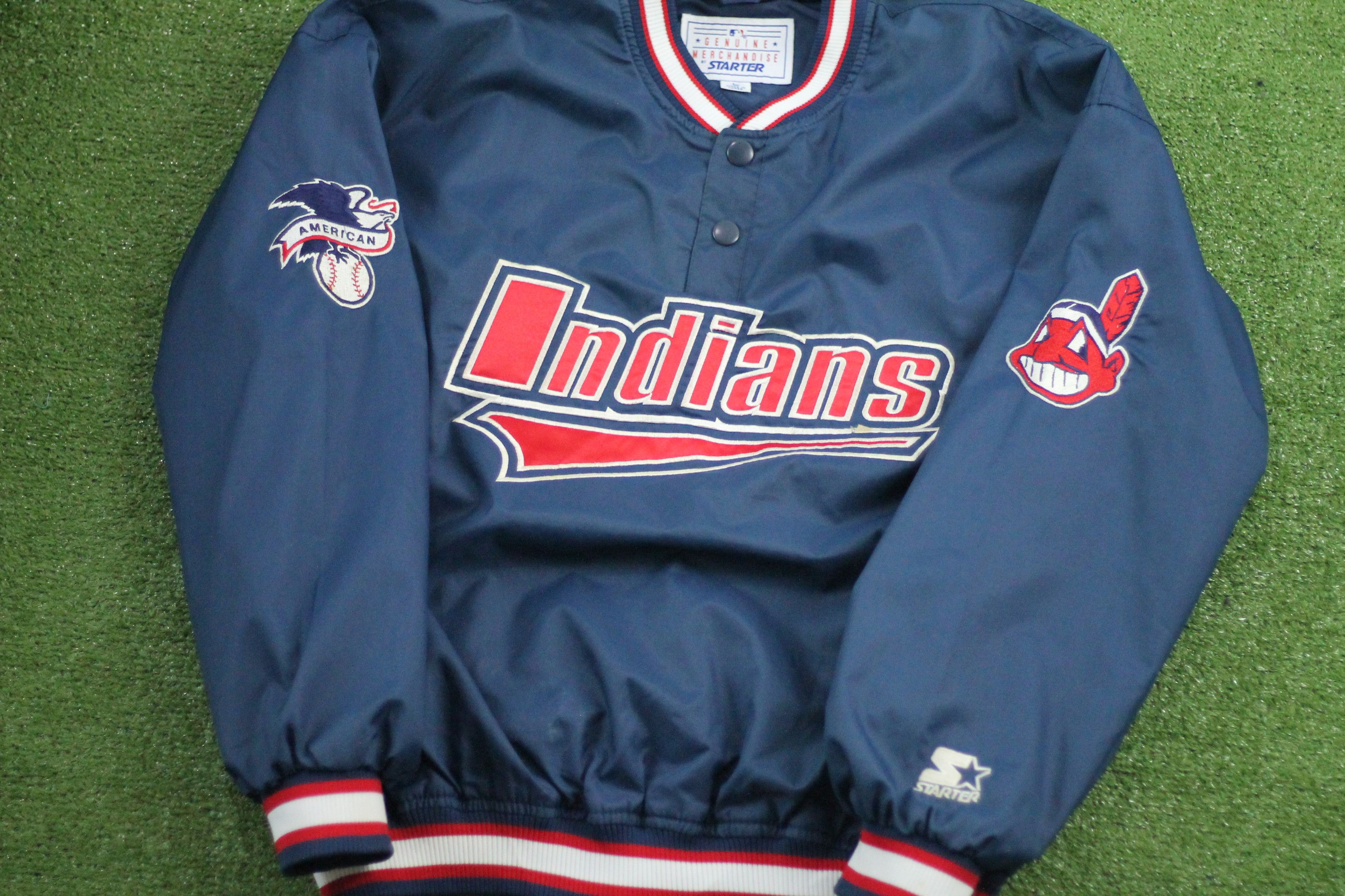 MLB × Starter × Vintage Vintage 90's STARTER x CLEVELAND INDIANS Jacket. Size US L / EU 52-54 / 3 - 7 Thumbnail