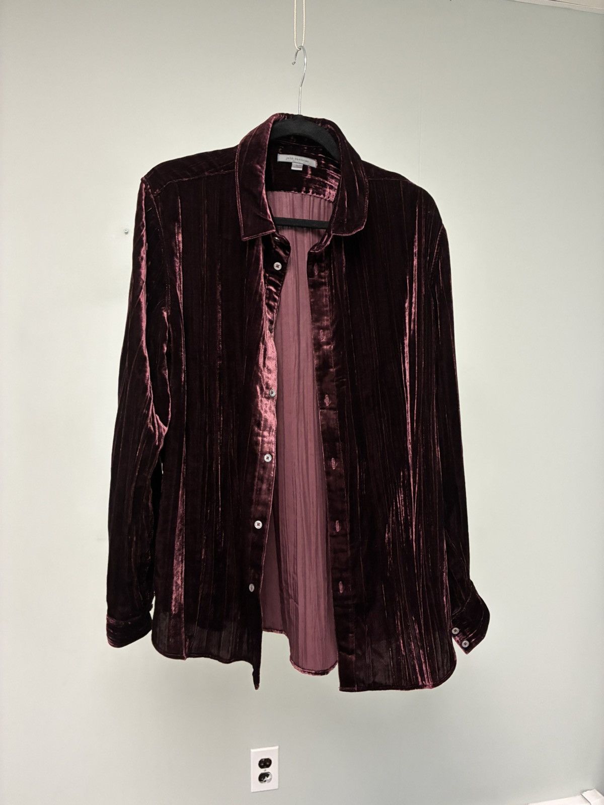 John Varvatos Crinkled Velvet slim Shirt large Size US L / EU 52-54 / 3 - 15 Thumbnail