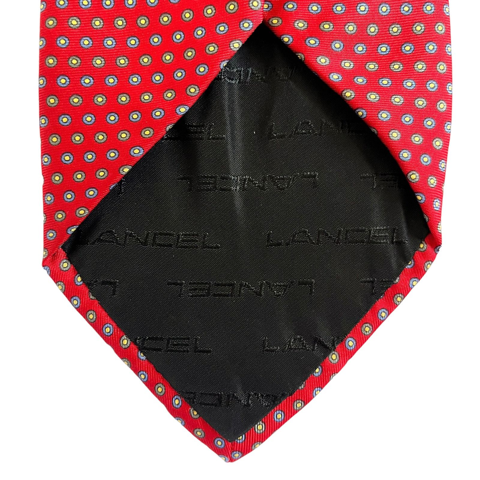 Lancel Lancel Red Geometric Print Foulard Silk Tie Size ONE SIZE - 6 Thumbnail