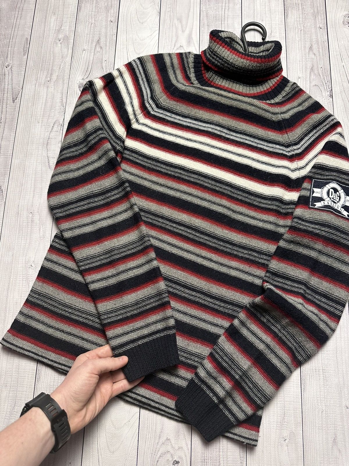 Dolce & Gabbana × Vintage Vintage Dolce Gabbana turtleneck striped sweater size M/L Size US M / EU 48-50 / 2 - 5 Thumbnail
