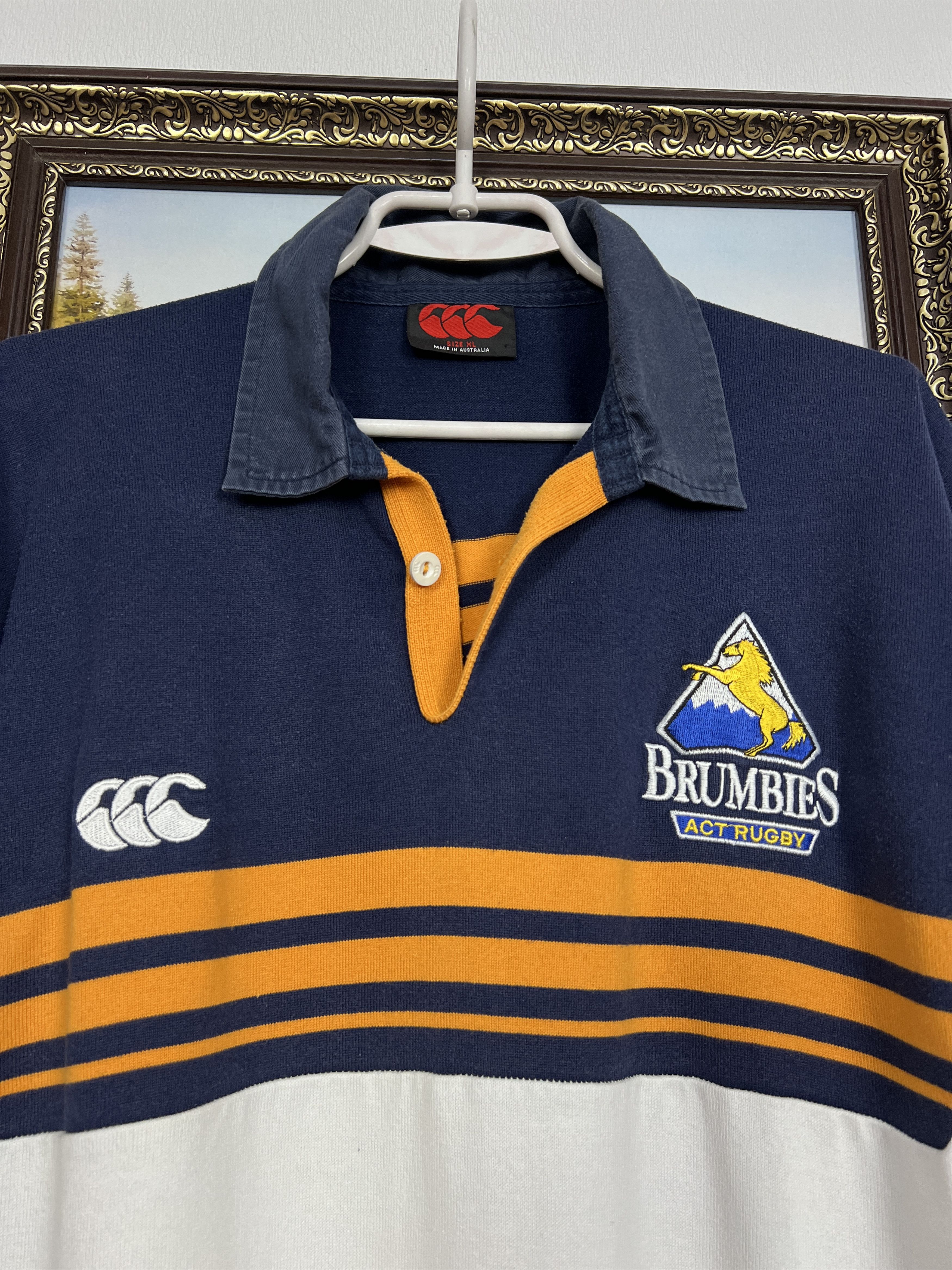 Canterbury of New Zealand Vintage Canterbury Brumbies Rugby Union Jersey Trikot Shirt Size US XL / EU 56 / 4 - 3 Thumbnail