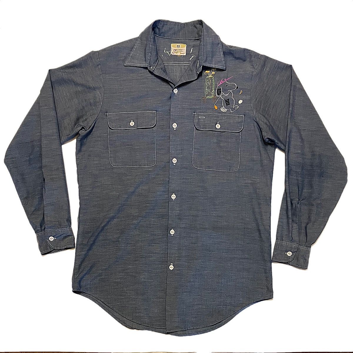Vintage Vintage Snoopy Denim Chambray Shirt Size US L / EU 52-54 / 3 - 1 Thumbnail