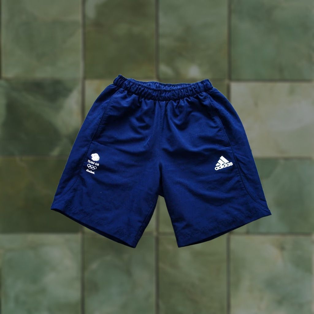 Adidas adidas Great Britain Training Shorts Pockets Olympic Games Blue Mens Size Medium Size US 31 - 1 Thumbnail