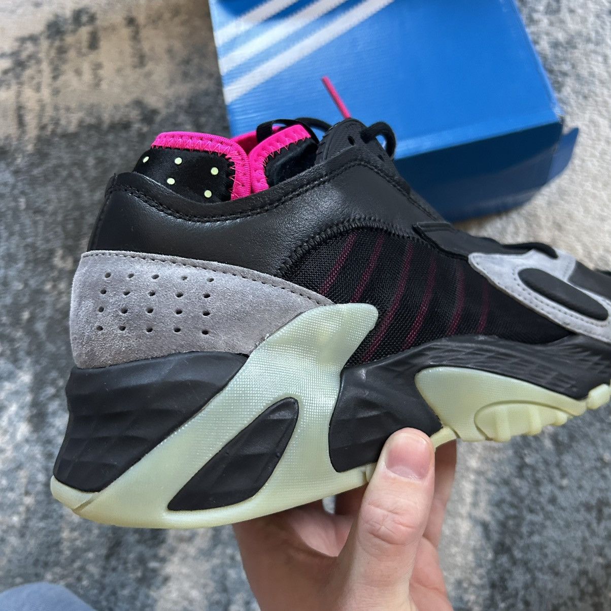 Adidas GiTD Adidas Streetball black pink glow in the dark air yeezy Size US 9.5 / EU 42-43 - 13 Thumbnail