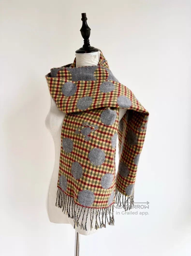 Vivienne Westwood Vivienne Westwood Gray and yellow checkered polka dot Satu Size ONE SIZE - 1 Thumbnail