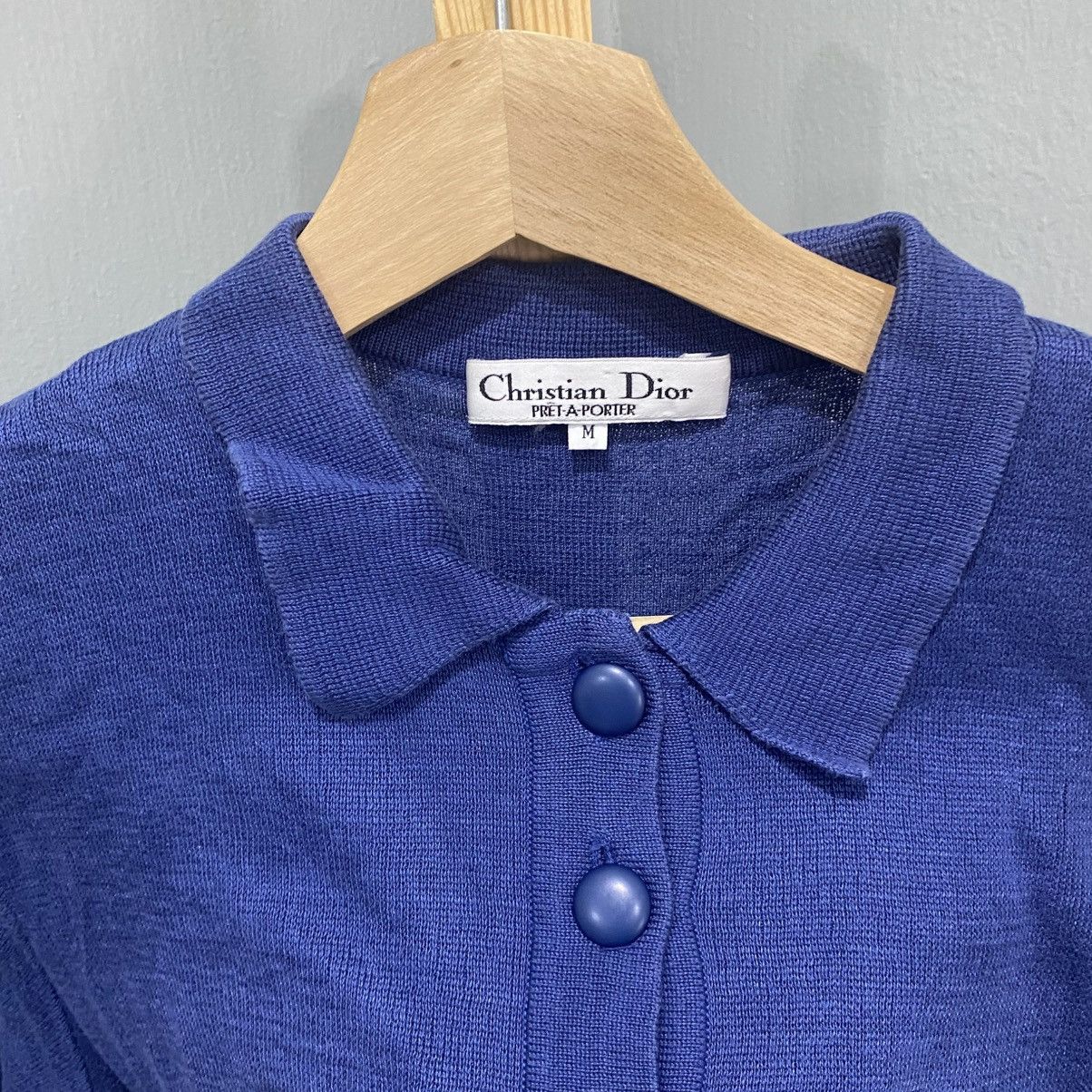 Christian Dior Monsieur Vintage Christian Dior Prêt-À-Porter Knit Polo - CD LOGO Size M / US 6-8 / IT 42-44 - 8 Thumbnail