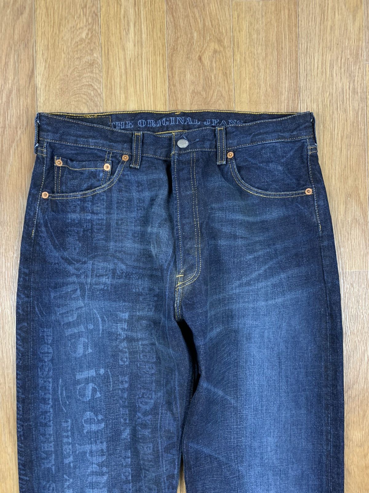 Levi's × Levi's Made & Crafted × Vintage Levi’s Levi Strauss 501 Full Printed Vintage Jeans Size US 33 - 2 Thumbnail