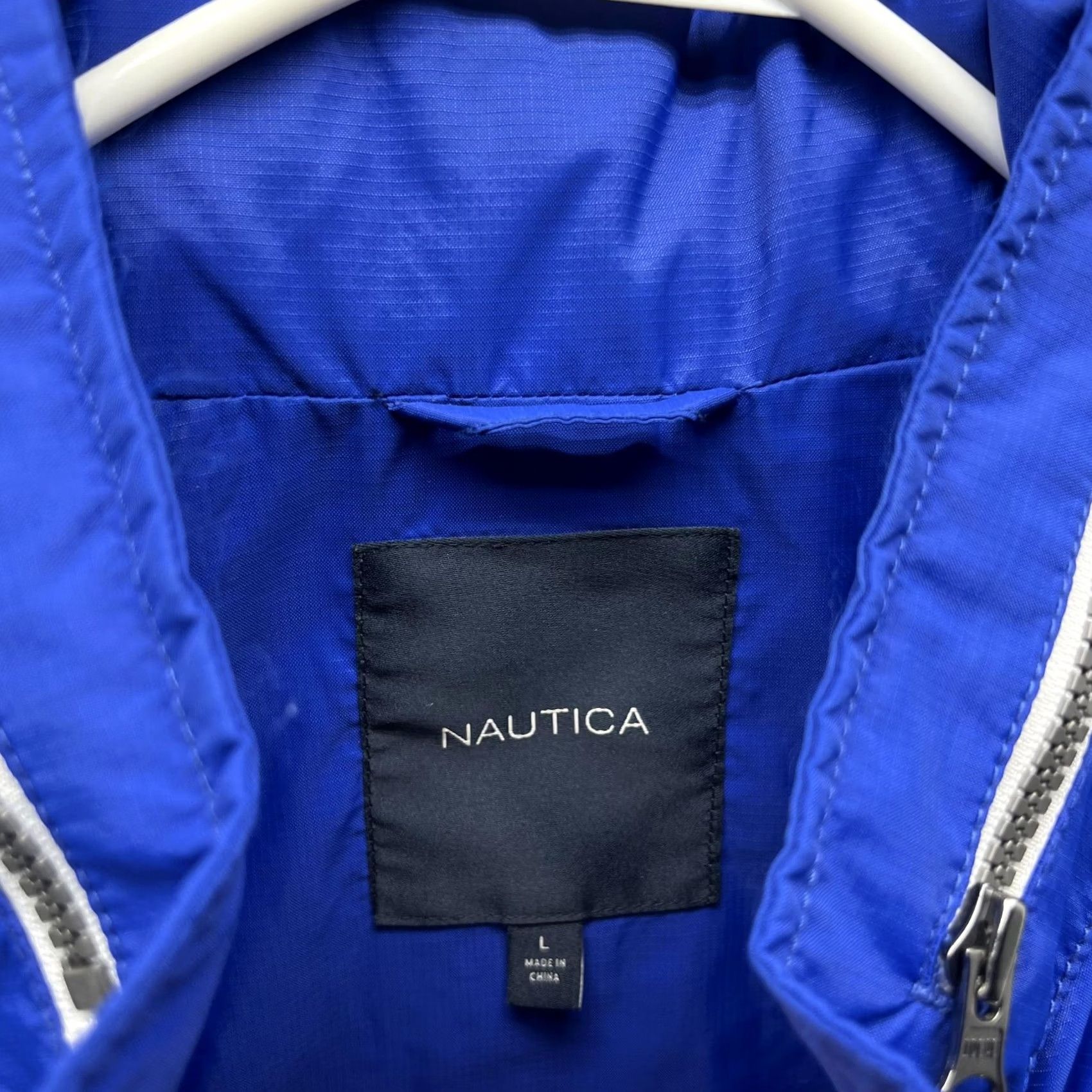 Nautica VINTAGE Nautica Sweater Mens L Blue Men Full Zip Nylon Parka Jacket Windbreaker Size US L / EU 52-54 / 3 - 6 Thumbnail