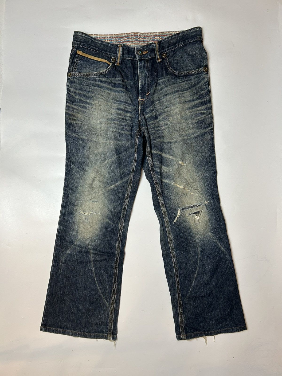 Edwin × Vintage EXCLUSIVE VINTAGE EDWIN DISTRESSED DENIM PANTS Size US 35 - 2 Thumbnail