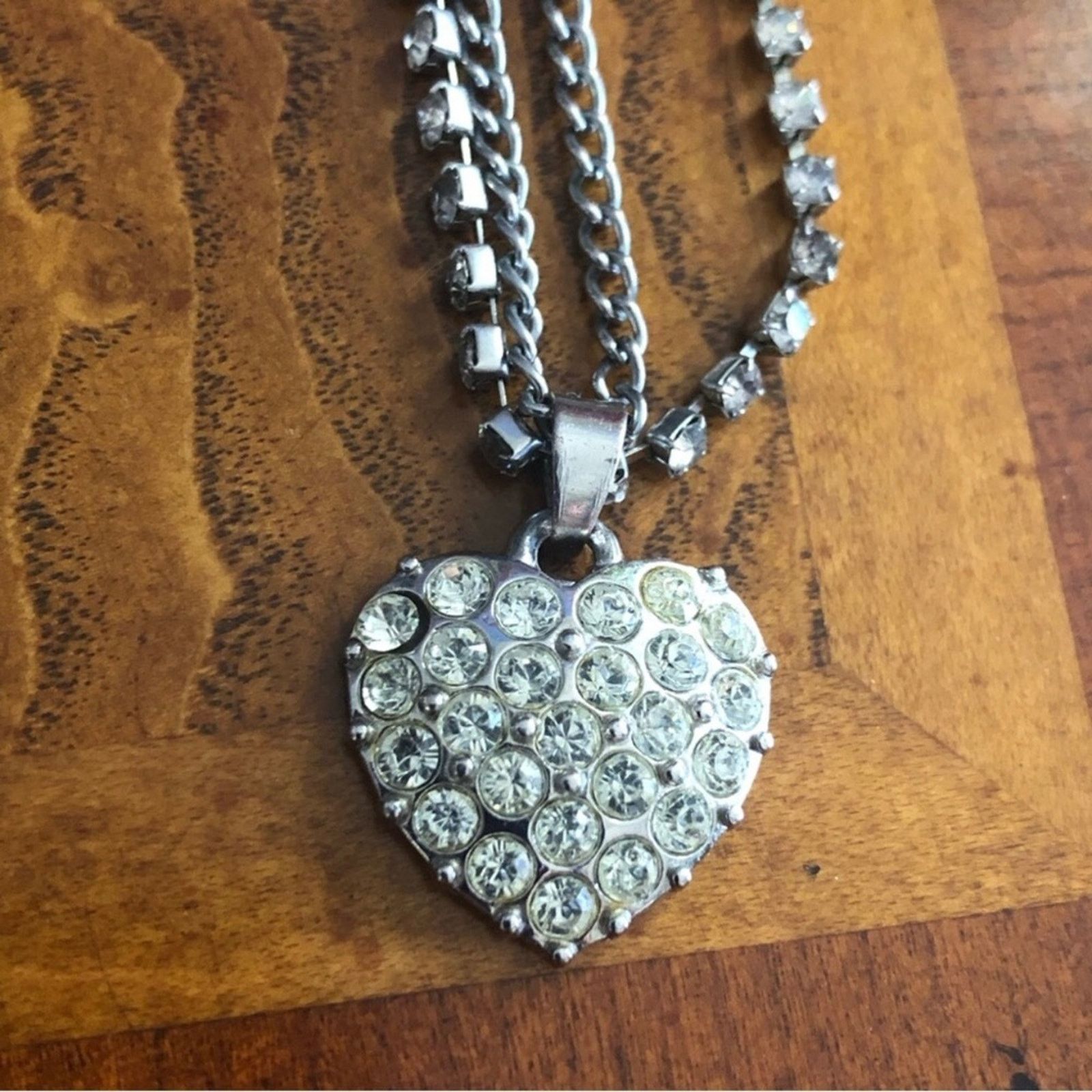 Jewelry Vintage recycled heart pendant necklace Size ONE SIZE - 10 Thumbnail