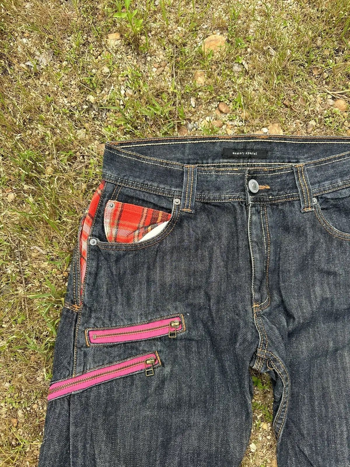 Seditionaries MEMORY SPECIAL JEANS CURVE TWIST LEG CHECK PLAID DENIM PANTS Size US 30 / EU 46 - 4 Thumbnail