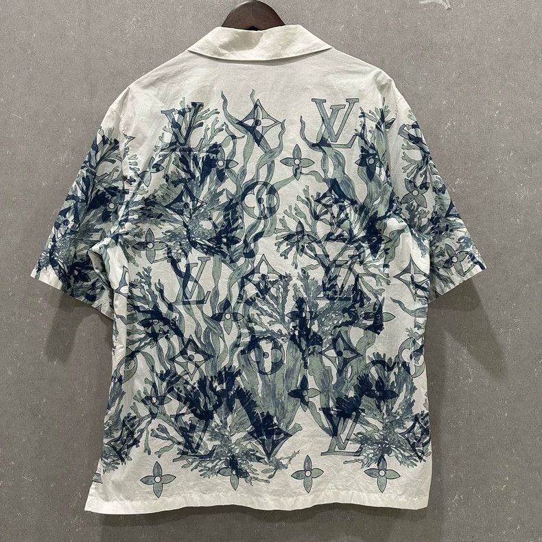 Louis Vuitton Louis Vuitton Seagrass shirt with full print shirt 2505-Nex Size US L / EU 52-54 / 3 - 2 Thumbnail
