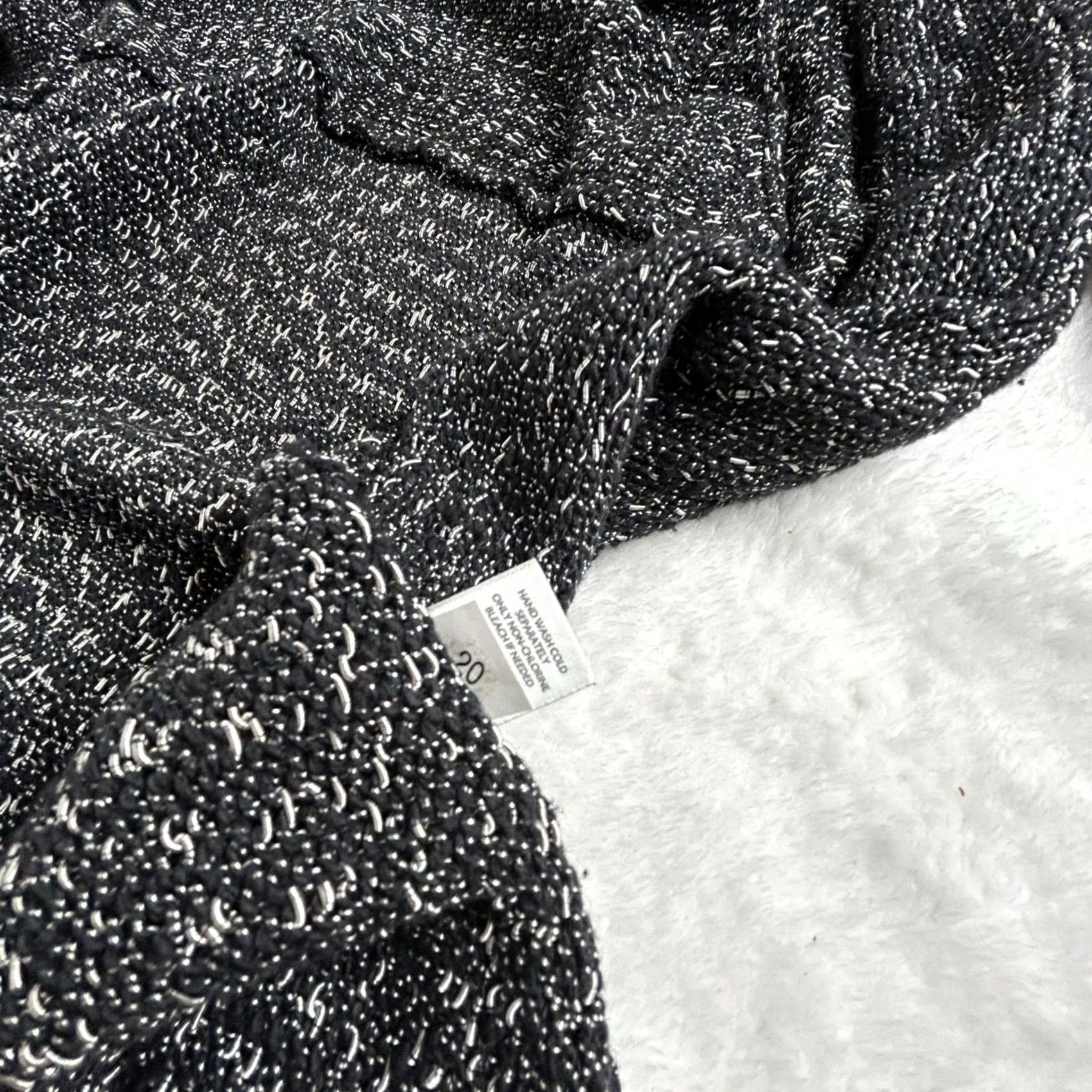 J. Jill J. Jill Cardigan Shirt Womens XL Black White Open-Front Textured Knit Sweater Size XL / US 12-14 / IT 48-50 - 5 Thumbnail