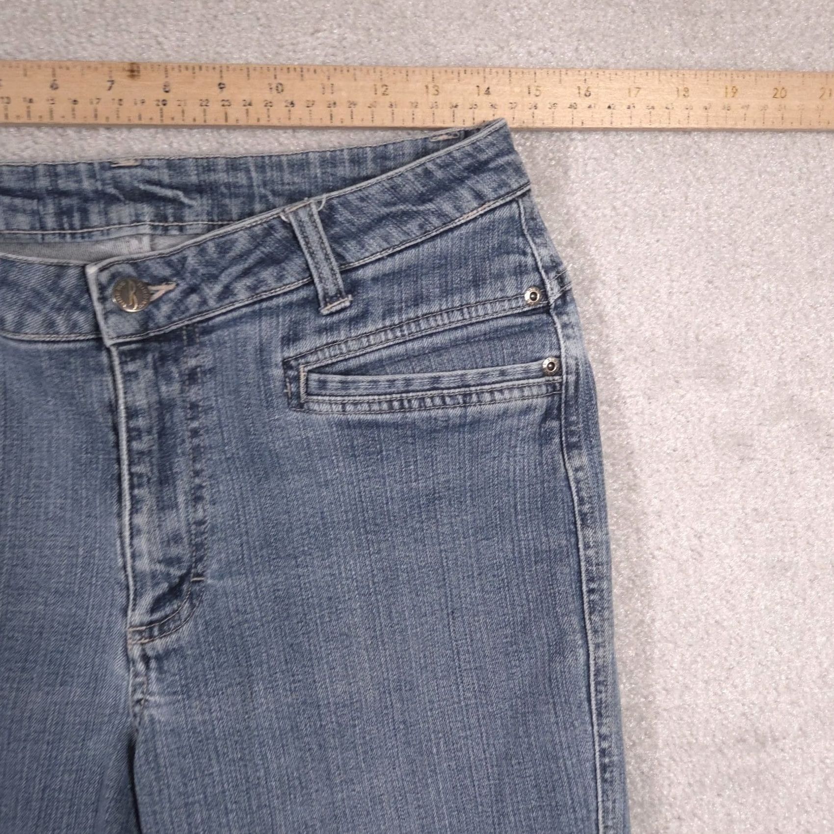 Vintage Riders By Lee Jeans Womens 12 Blue Capri Relaxed Stretch Size 34" / US 12 / IT 48 - 6 Thumbnail
