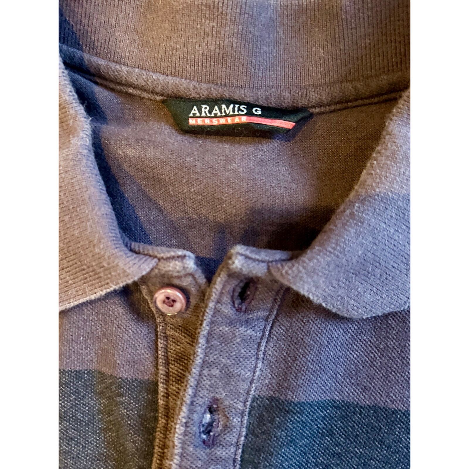 Men's Wearhouse Aramis Menswear Purple & Gray Polo – Great Condition Large Size US L / EU 52-54 / 3 - 3 Thumbnail