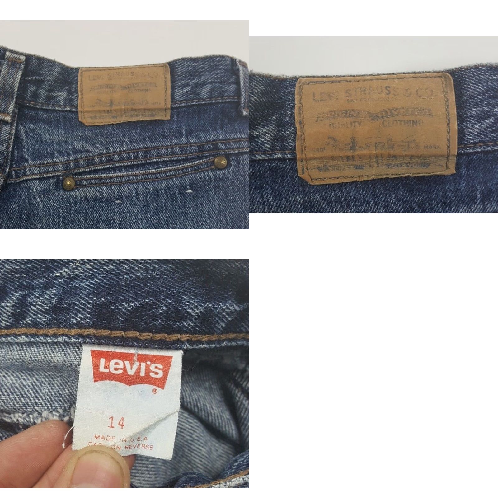 Levi's VINTAGE Levi's Pleated High Waist Mom Jeans 14 Blue Denin - 90s Retro Relaxed Tapered Regular Inseam 27.5" Women Size 36" / US 14 / IT 50 - 8 Thumbnail