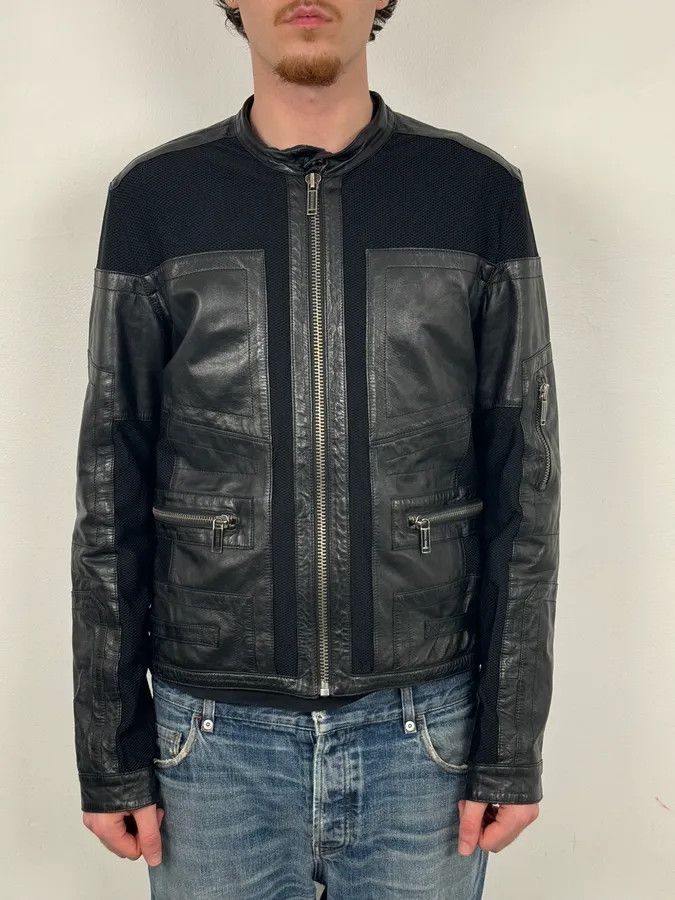 Dirk Bikkembergs AW2010 Bikkembergs Hybrid Black Leather Jacket Size US L / EU 52-54 / 3 - 3 Thumbnail