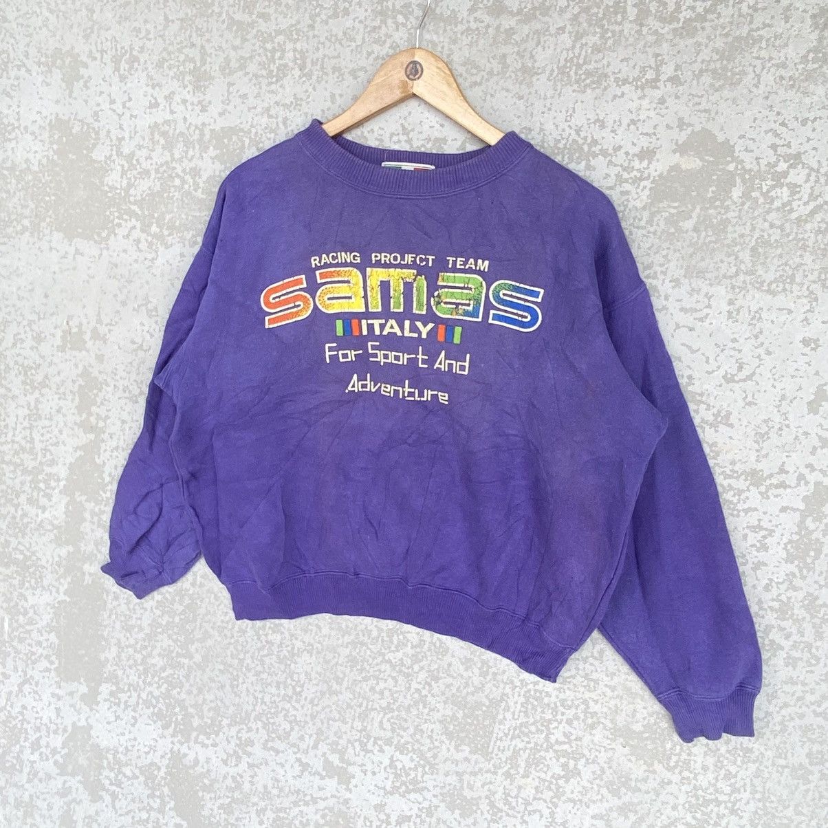 Other Vintage Samas Italian Sport Printed Sweatshirt Purple Size M / US 6-8 / IT 42-44 - 3 Thumbnail
