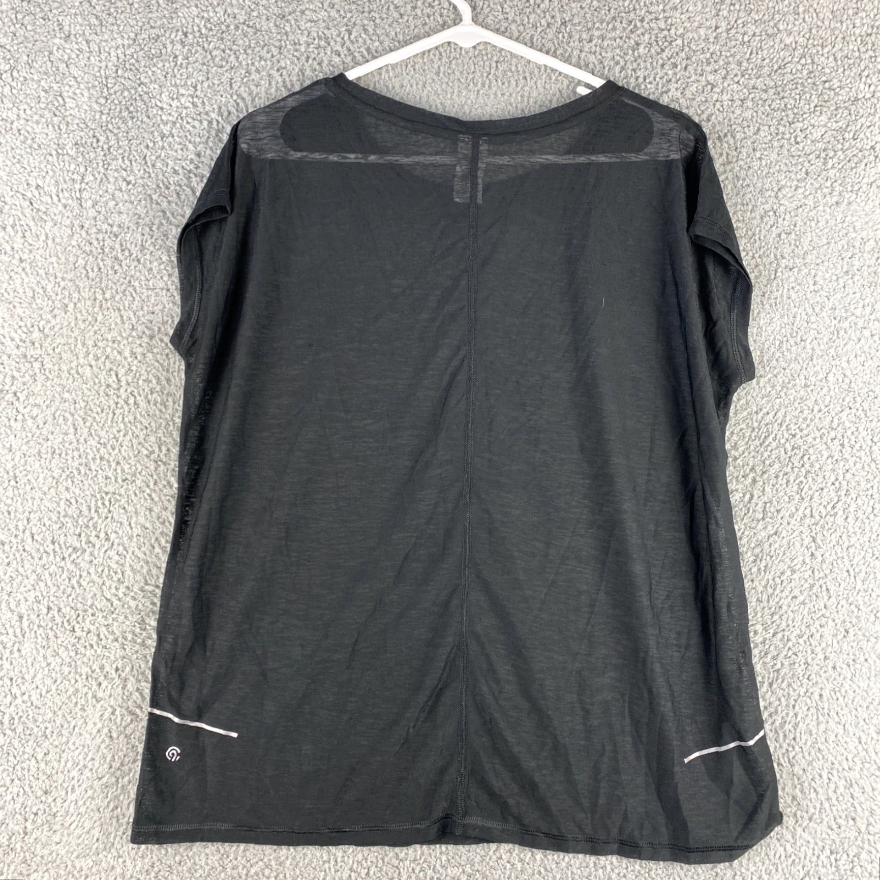 Reebok Reebok Shirt Women's Large Black Dri-Fit Running Short Sleeve Active 45-12 / Enduring Lightweight Breathable All Seasons Regular T-Shirt Pullover Size L / US 10 / IT 46 - 7 Thumbnail
