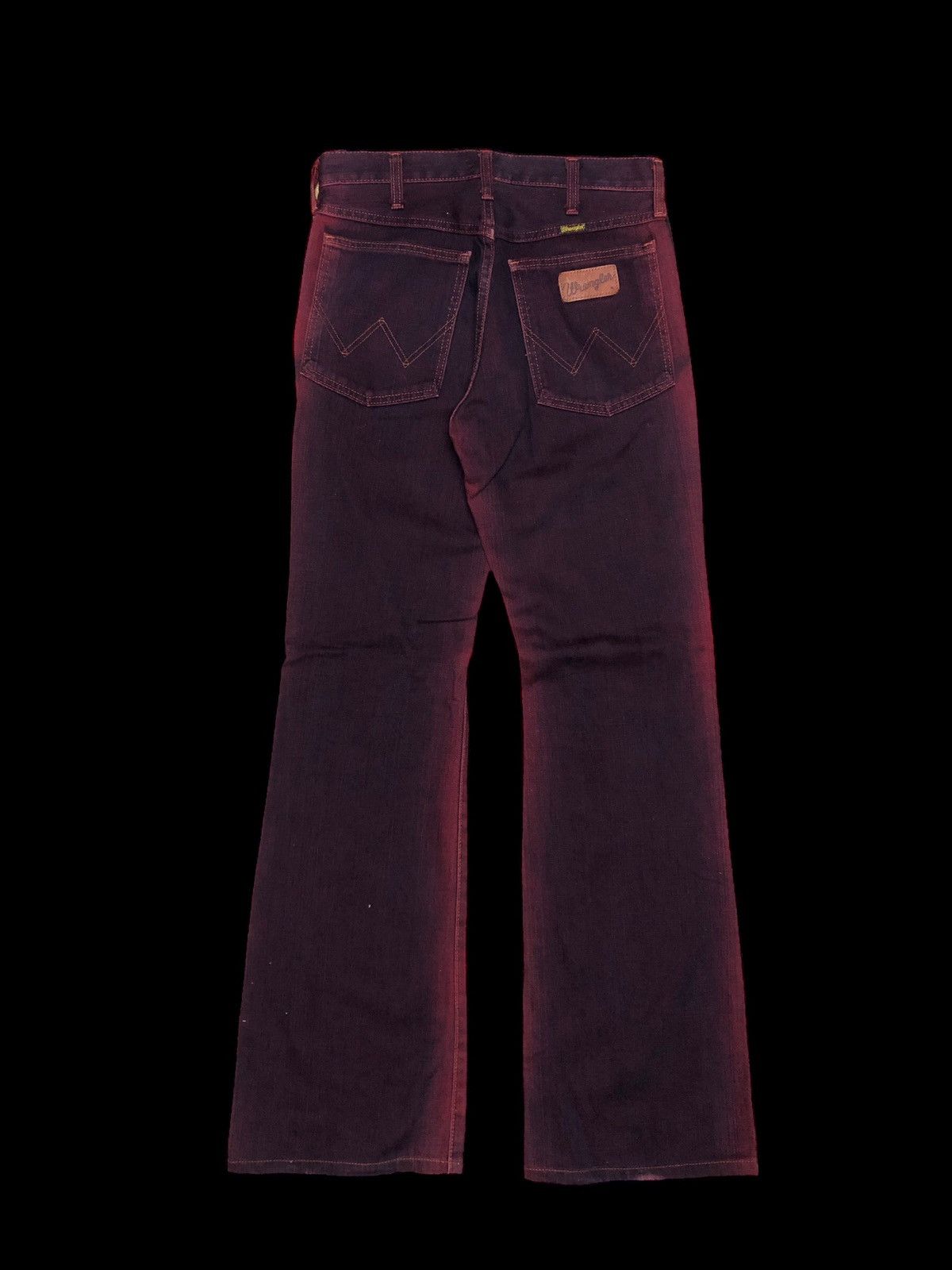 Vintage FLARED WASHED MAROON VINTAGE WRANGLER Size US 28 / EU 44 - 2 Thumbnail