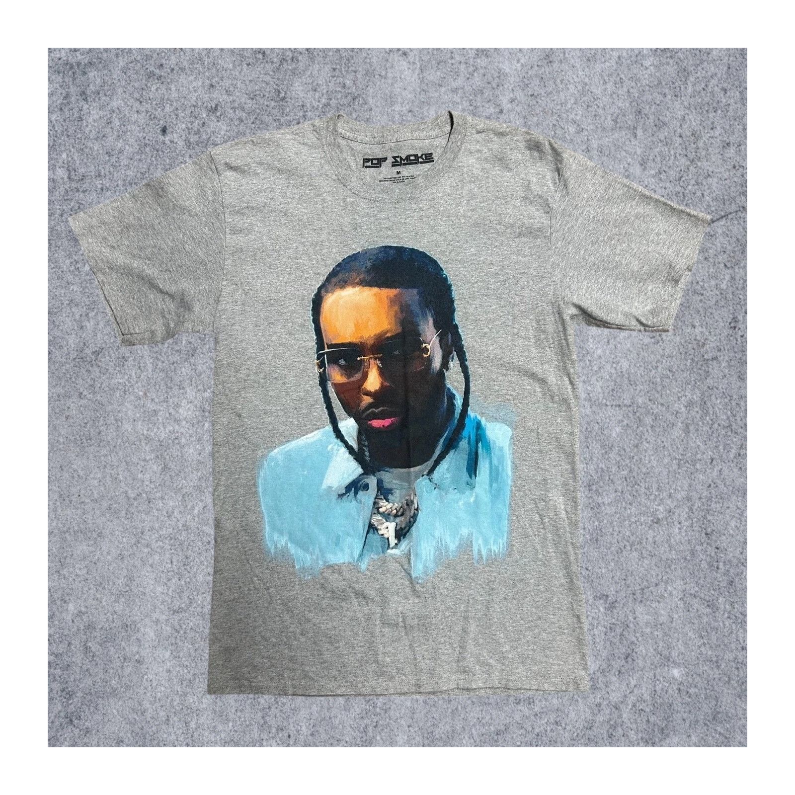 Vintage Pop Smoke Rapper Merch Shirt Grey Medium Size US M / EU 48-50 / 2 - 4 Thumbnail