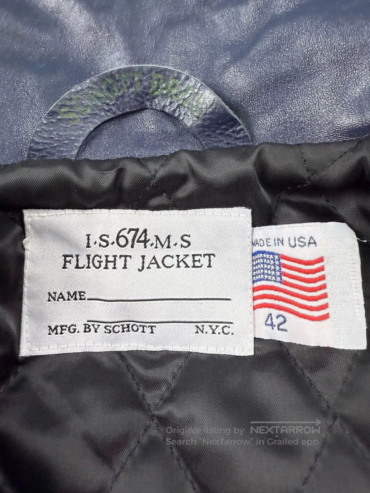 Schott Schott NYC A2 Flight Jacket Heavyweight Leather. Size US XS / EU 42 / 0 - 5 Thumbnail