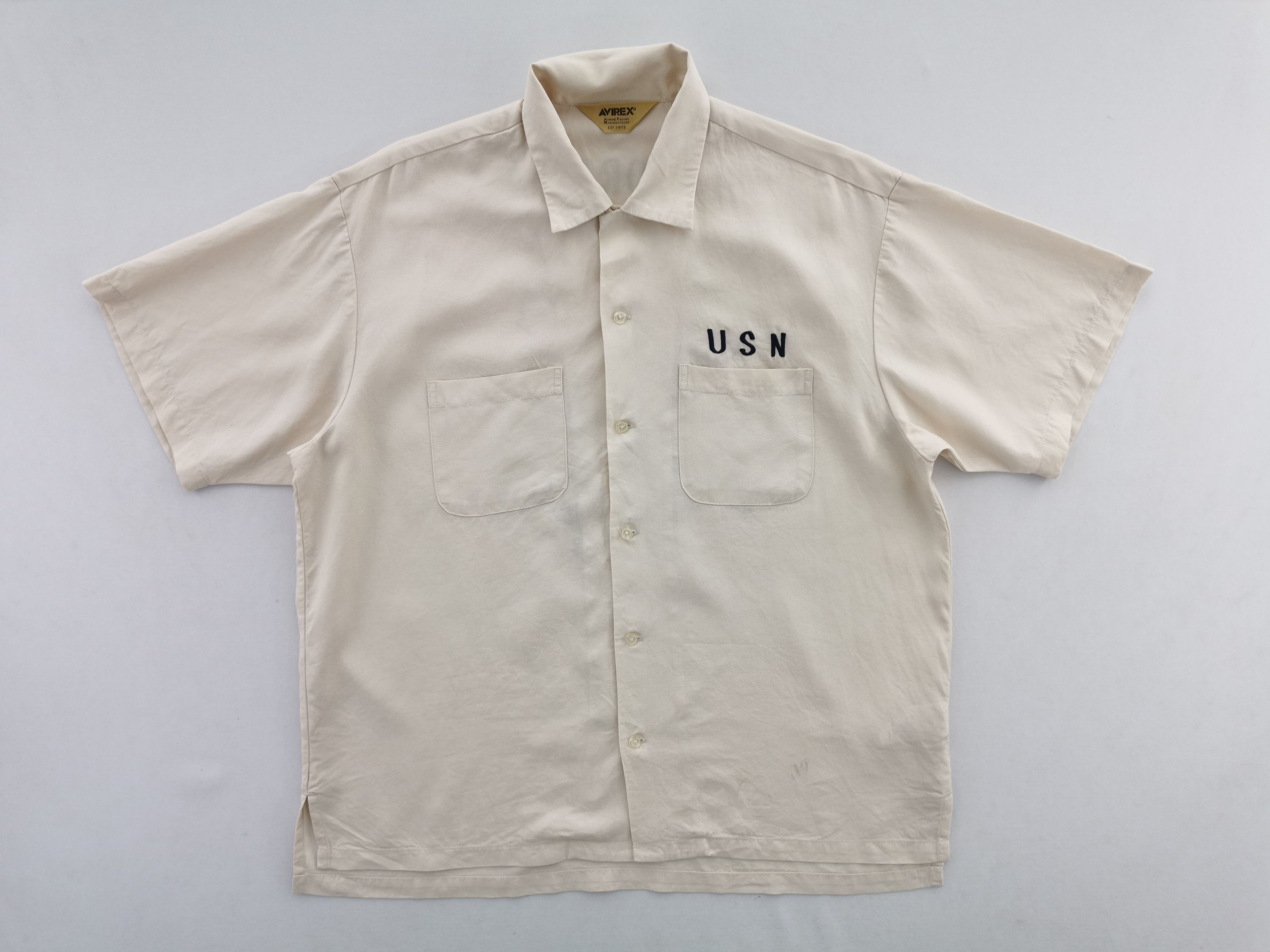Avirex Avirex Short Sleeve Button Shirt Size XL Size US XL / EU 56 / 4 - 3 Thumbnail