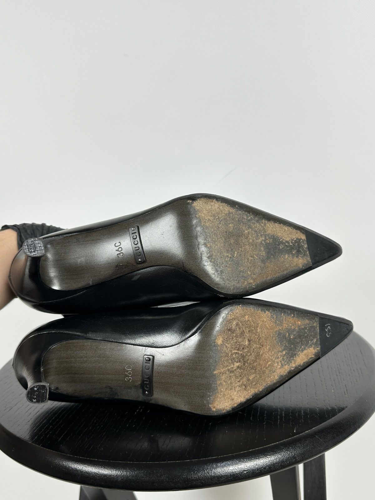 Gucci Vintage Gucci Tom Ford Era Black Leather Heels Size US 6 / IT 36 - 20 Thumbnail