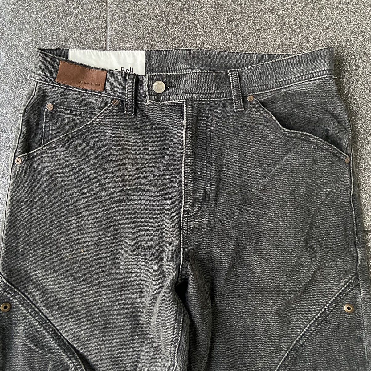 Andersson Bell Andersson Bell BlackWash Lucas Contrast Panel Wide-Leg Denim Size US 31 - 2 Thumbnail