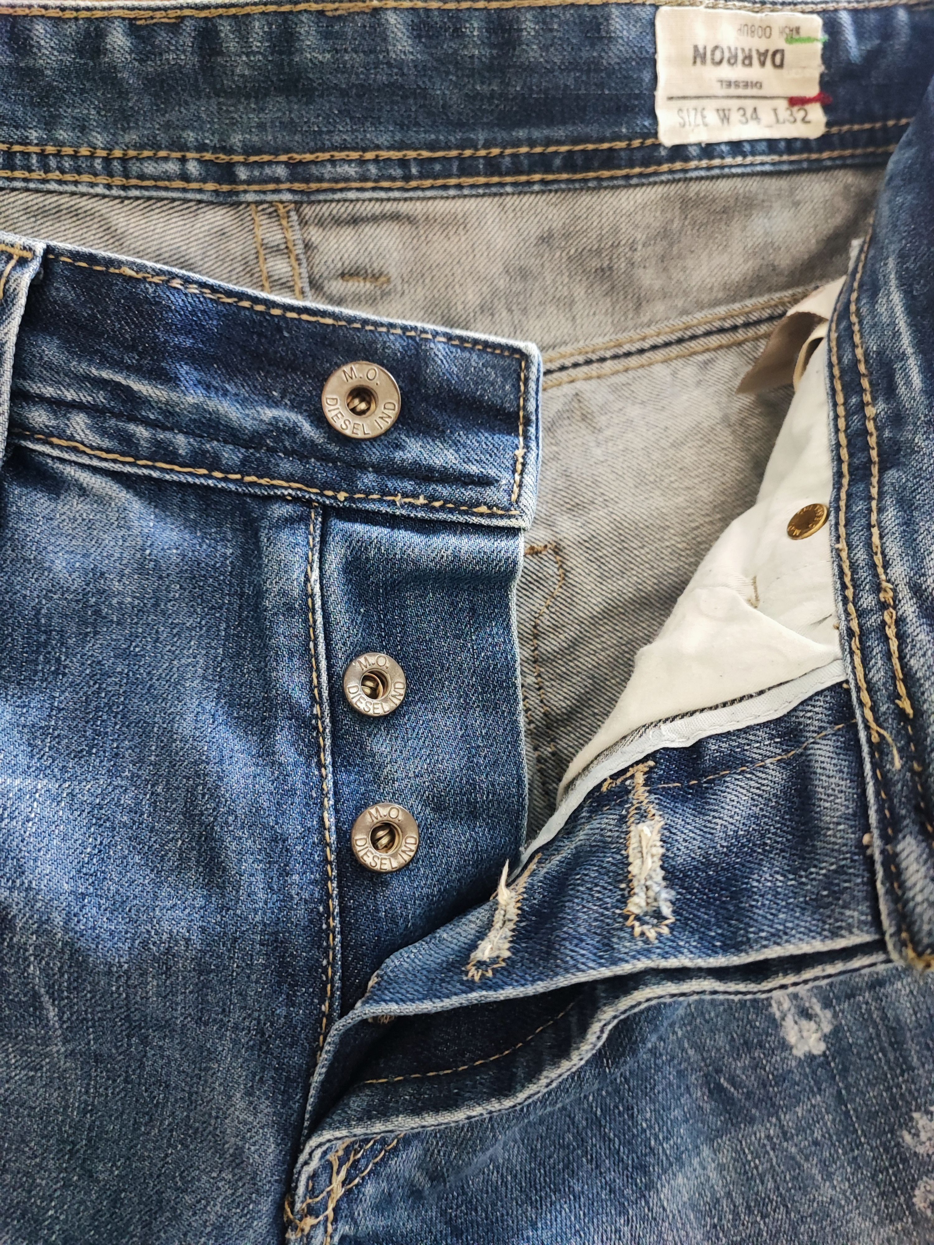 Diesel Distressed Blue Denim Made in italy