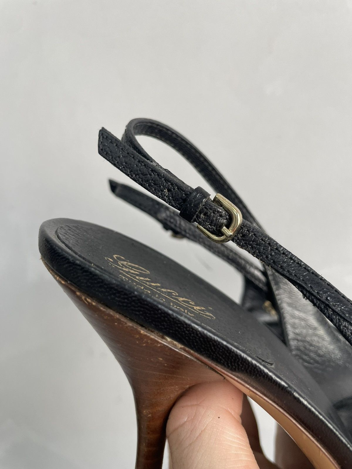Gucci Rare monogram heel leather Gucci sneakers summer 37 size Size US 7 / IT 37 - 12 Thumbnail